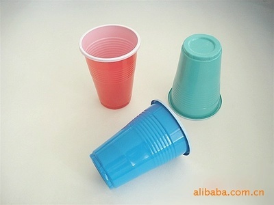 【一次性塑料杯 250ML 雙色杯 透明杯】?jī)r(jià)格,廠家,圖片,塑料杯,臺(tái)州市中藍(lán)紙塑業(yè)-